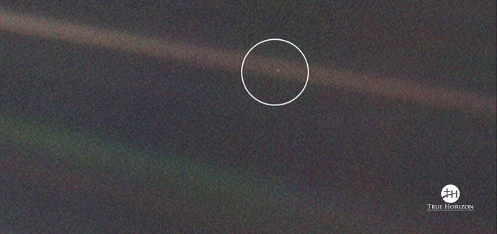 Our place in the universe as a pale blue dot